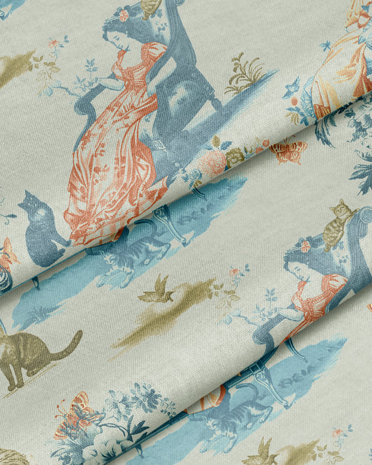 Cat Nap Fabric, in Meadow