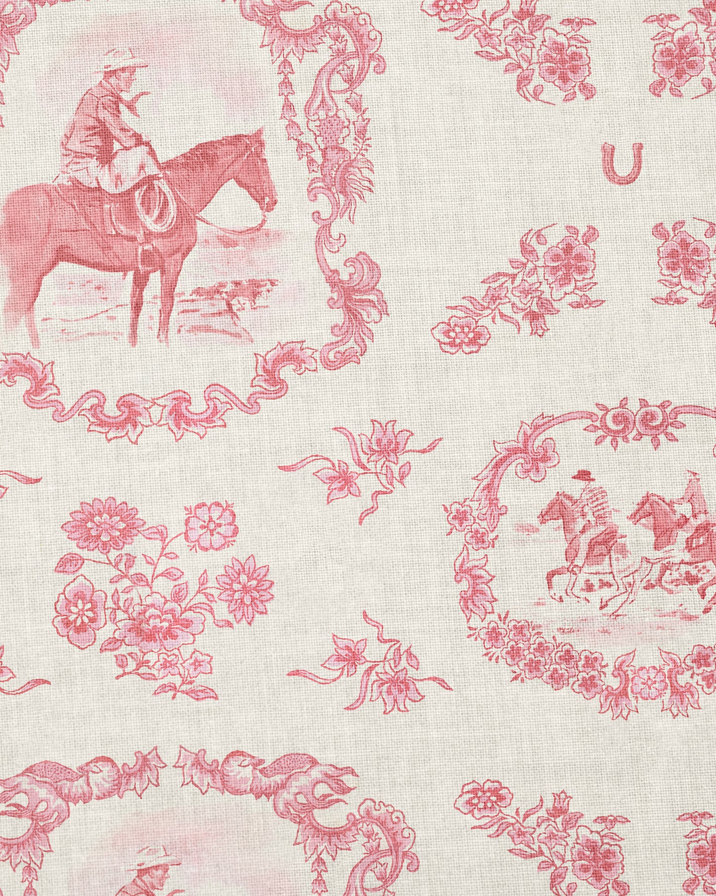 Cowboy Fabric, in Rose