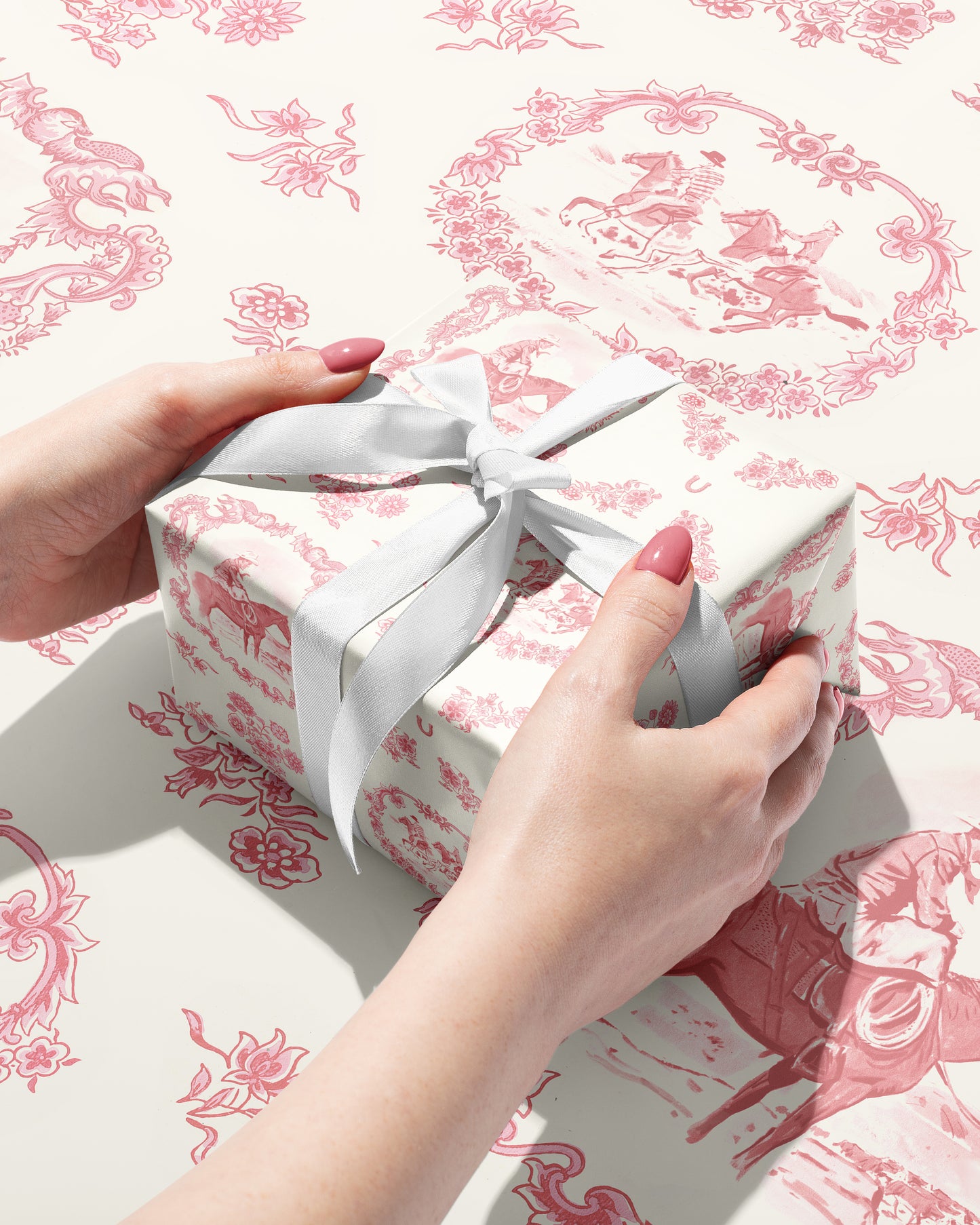 Gift Wrap Papers - Cowboy Gift Wrap in Rose