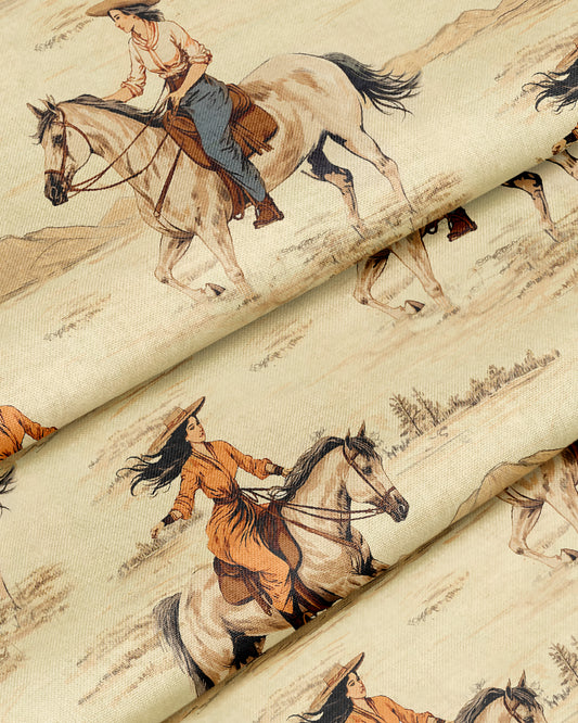 Cowgirl Fabric, in Sepia