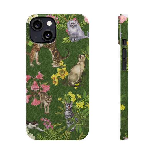 Crazy Cat Lady Emerald Phone Case