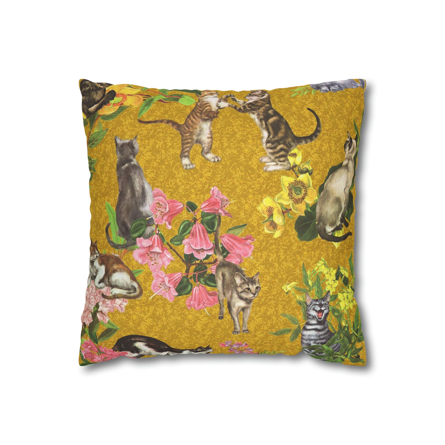 Crazy Cat Lady Pillow, in Yellow (Case Only)