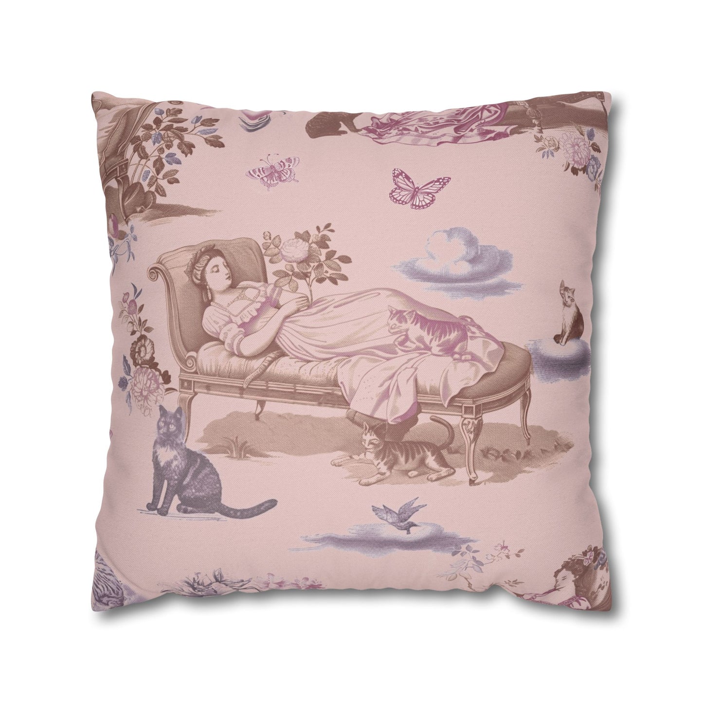 Cat Nap Pillow, in Peony (Case Only)