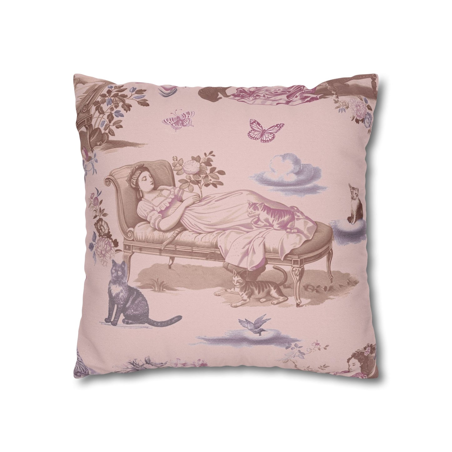 Cat Nap Pillow, in Peony (Case Only)