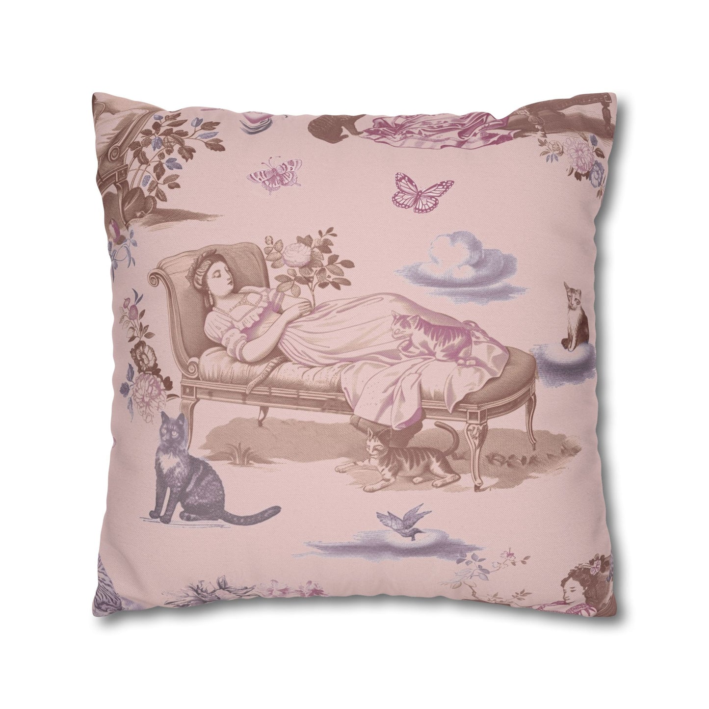 Cat Nap Pillow, in Peony (Case Only)