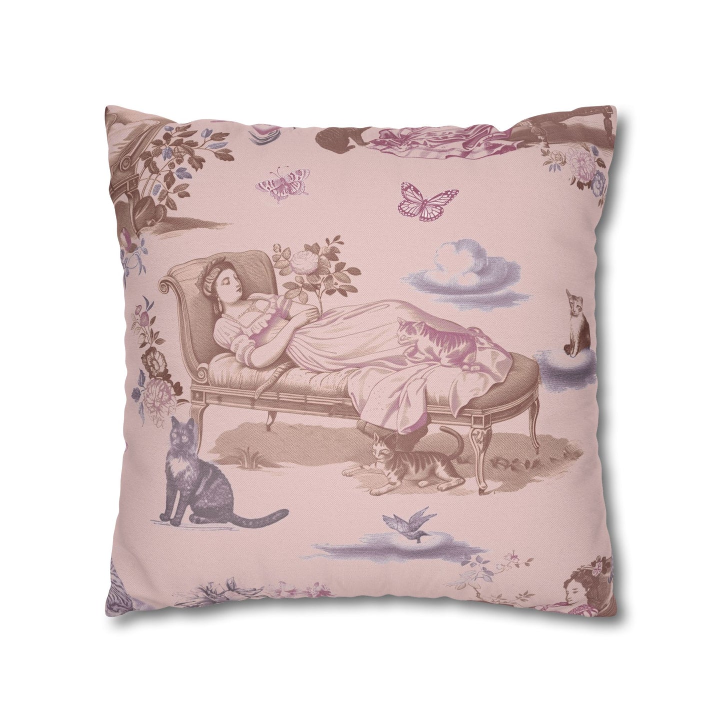 Cat Nap Pillow, in Peony (Case Only)