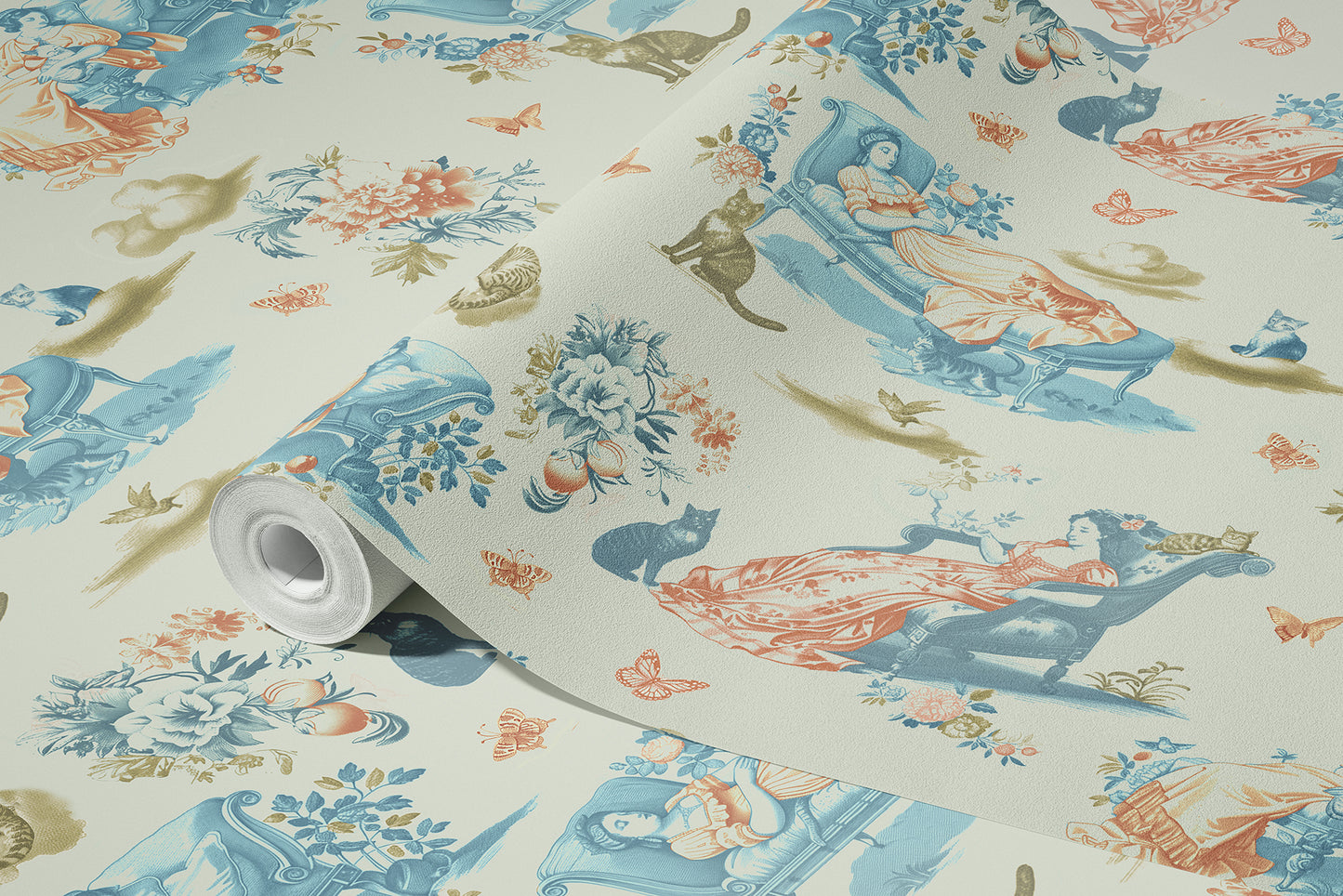 Cat Nap, in Meadow | Peel & Stick Wallpaper