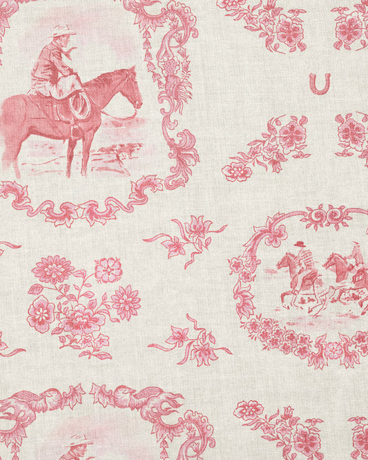 Cowboy Fabric, in Rose