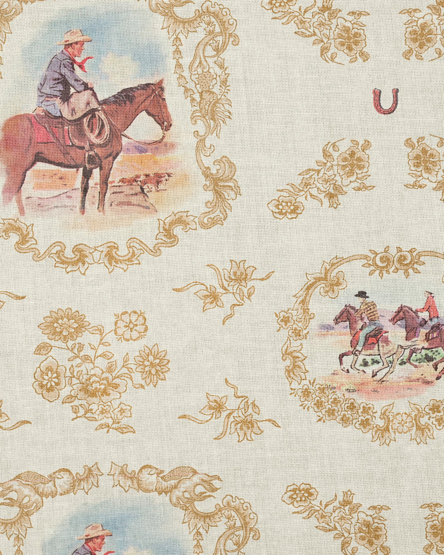 Cowboy Fabric, in Vintage