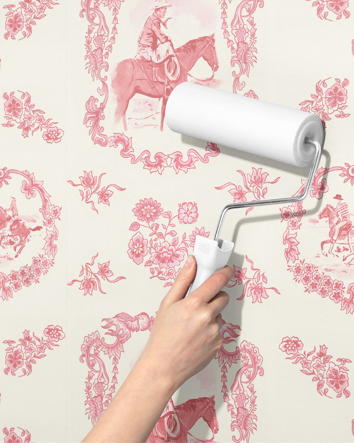 Cowboy Wallpaper, in Rose | Peel & Stick