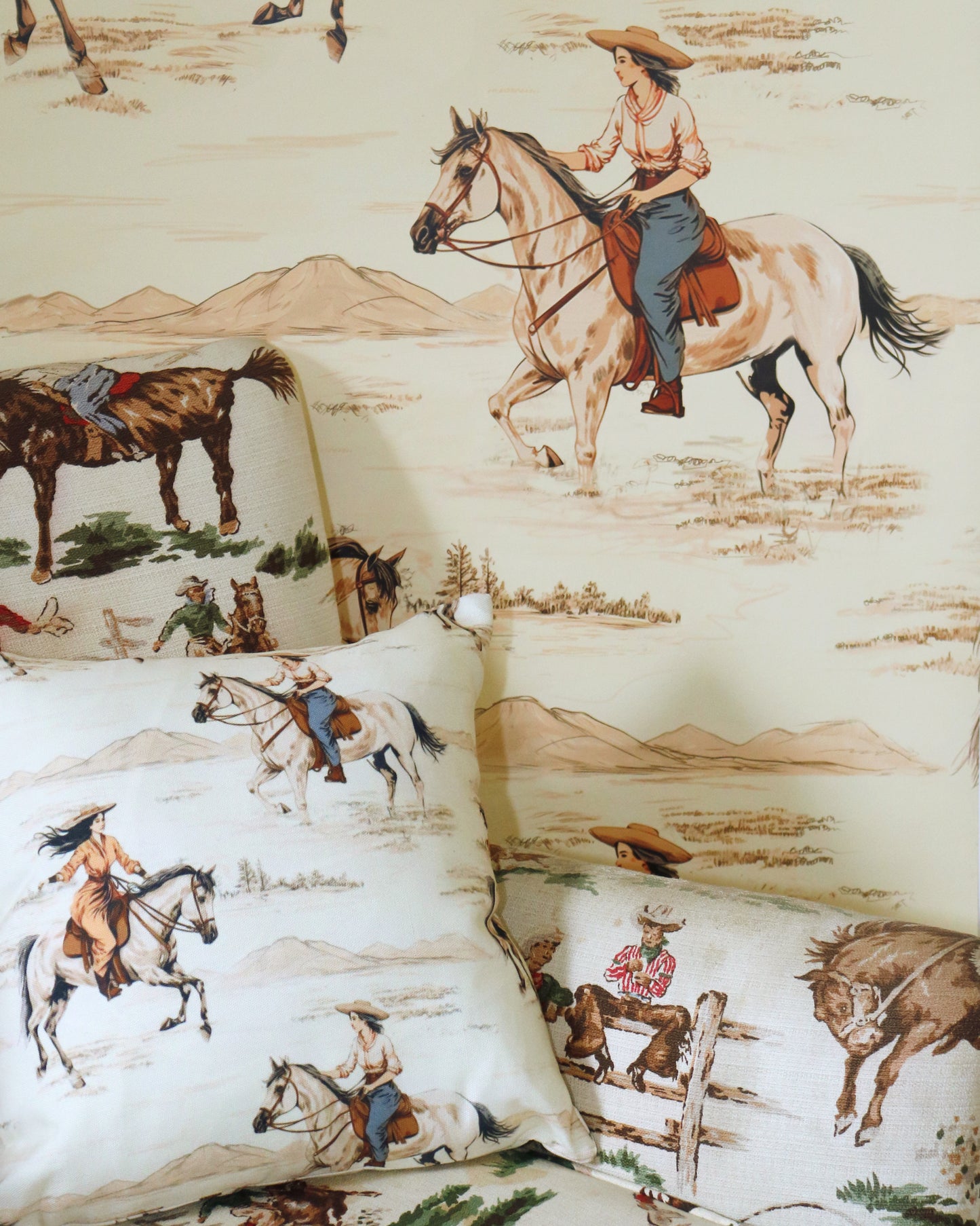 Cowgirl Wallpaper, in Vintage | Peel & Stick